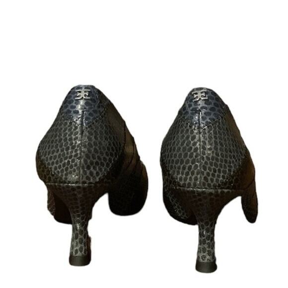 Sam Edelman Heels Julieanne Hazel Leather Snake Print Pointed Toe Career Size 6 - Picture 4 of 6